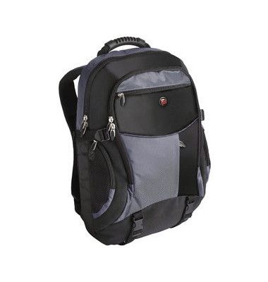 Notebookrucksack XL schwarz/blau bis 18,4 Zoll