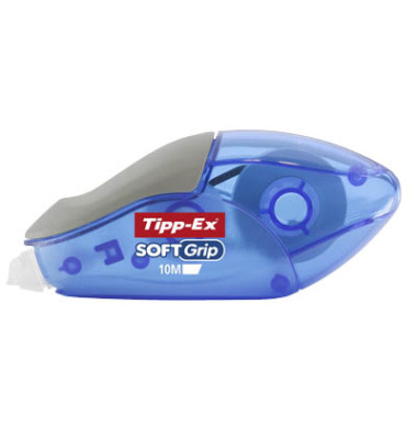 Korrekturroller 895933 Softgrip, blau/transparent, 4,2mm x 10m, Einweg, in Display