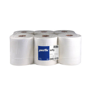 Wischtuchrolle Softy 045019, 500 T&uuml;cher, 22cm x 180m, hochwei&szlig;