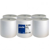 Rollenhandt&uuml;cher 075290-01, Au&szlig;enabrollung, 2-lagig, wei&szlig;, Tissue