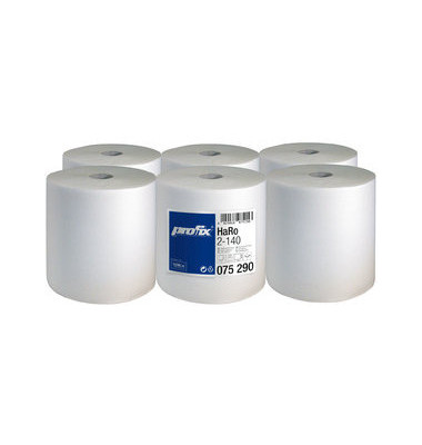 Rollenhandt&uuml;cher 075290-01, Au&szlig;enabrollung, 2-lagig, wei&szlig;, Tissue