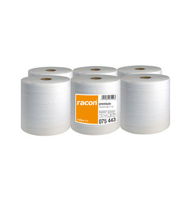 Rollenhandtücher 075443 racon premium 2-140 Außenabrollung 2-lagig Tissue hochweiß