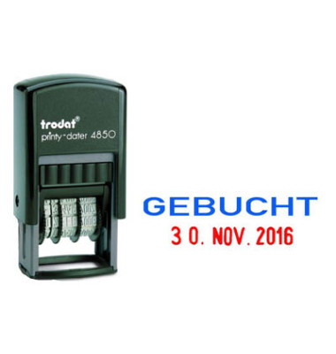 Datumstempel Printy GEBUCHT schwarz