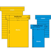 T-Einsteckkarte 542156 , Gr&ouml;&szlig;e 2, karibikblau, 170g