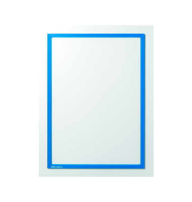 Infotaschen selbstklebend A4 blauer Rahmen