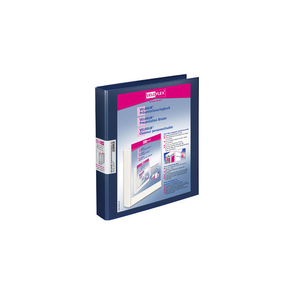 4000225114359 - Präsentationsringbuch VELODUR® 1143150 A4 2 Ringe 25mm Ring-Ø Pappe PP-Folie 2 Außentaschen blau 4000225114359 Veloflex