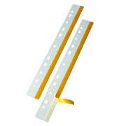 Abheftstreifen HEFTFIX 2001 000, 2,5x29,2cm (BxL), Polyester mit Kunststoffdeckleiste, transparent