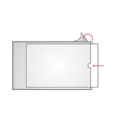 22141 Beschriftungsfenster 210x297mm A4 transparent Folie