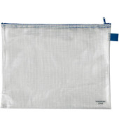 Reißverschlußtasche Mesh Bag PVC A4 355x270mm farblos/blau