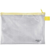 Reißverschlußtasche Mesh Bag PVC A5 250x180mm farblos/gelb