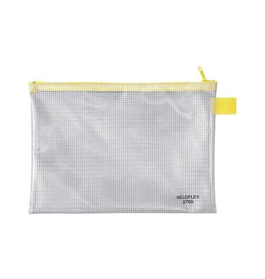 Reißverschlußtasche Mesh Bag PVC A5 250x180mm farblos/gelb