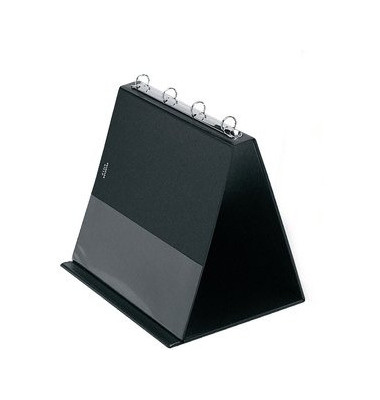 Tisch-Flipchart A4-quer 4-Ringe schwarz 10 Hüllen
