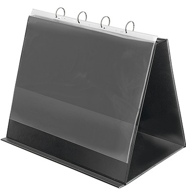 Tischflipchart, 4132280, 43,7x36cm (BxH), schwarz, ohne Rollen, f&uuml;r Tisch