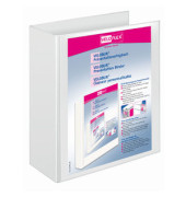 Präsentationsringbuch VELODUR® 4142190, A4 4 Ringe 60mm Ring-Ø Pappe, 2 Außentaschen, weiß