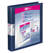 Präsentationsringbuch VELODUR® 4143150, A4 4 Ringe 25mm Ring-Ø Pappe/PP-Folie, 2 Außentaschen, blau