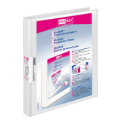 Präsentationsringbuch VELODUR® 4144190, A4 4 Ringe 16mm Ring-Ø Pappe/PP-Folie, 2 Außentaschen, weiß