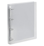 Ringbuch Crystal ohne 4145290, A4 4 Ringe 25mm Ring-Ø Polypropylen transparent