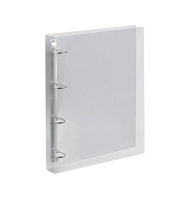 Ringbuch Crystal ohne 4145290, A4 4 Ringe 25mm Ring-Ø Polypropylen transparent
