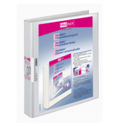 Präsentationsringbuch VELODUR® 4147190, A4 2 Ringe 30mm Ring-Ø Pappe/PP-Folie, 2 Außentaschen, weiß