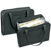 F&auml;chermappe 4446 880 A4 mit 24 F&auml;chern 24-teilig blanko Textil schwarz