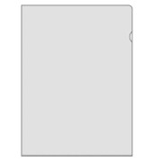 Sichthüllen 4544100, A4, transparent genarbt, oben & rechts offen, 0,12mm