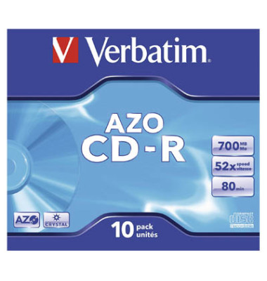 CD-Rohlinge 43327 CD-R, 700 MB / 80min, Jewel Case 