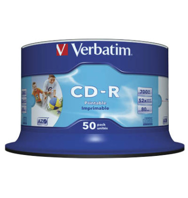 CD-R 52x Spindel für Inkjetdrucker 700MB/80min