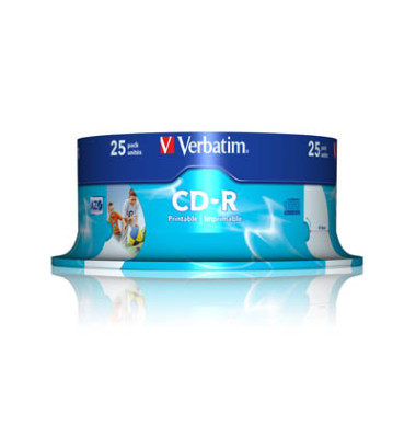 CD-R 52x Spindel für Inkjetdrucker 700MB/80min 25 Stück CD-R 52x Spindel für Inkjetdrucker 700MB/80min 25 Stück