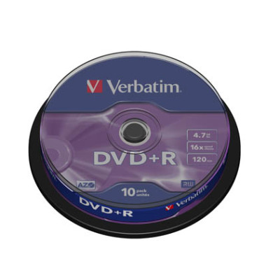 DVD+R 16x Spindel 4,7GB 10 Stück DVD+R 16x Spindel 4,7GB 10 Stück