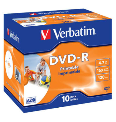 DVD-Rohlinge 43521 DVD-R, wiederbeschreibbar, 4,7 GB / 120 Min, Jewel Case 