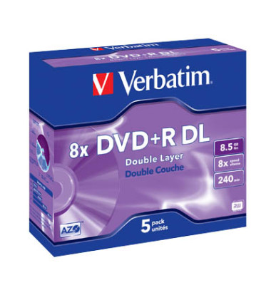 DVD-Rohlinge 43541 DVD+R, 8,5 GB, Jewel Case 