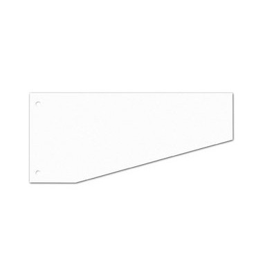 Trennstreifen 50500T Trennstreifen Trapez wei&szlig; 190g gelocht 24x10,5cm