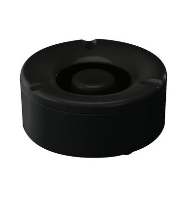 Aschenbecher mit Löschkopf schwarz 13x6cm (ØxH) Kunststoff Aschenbecher mit Löschkopf schwarz 13x6cm (ØxH) Kunststoff