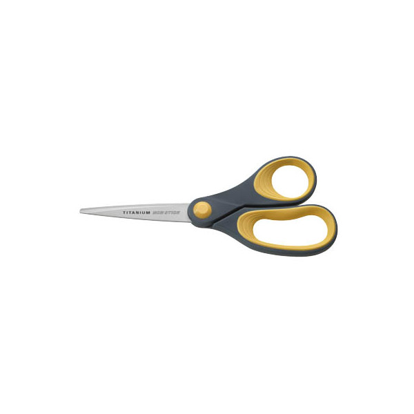 4027521306813 - Büroschere TITANIUM NON STICK Edelstahl rostfrei titanbeschichtet 21cm grau gelb 4027521306813 Westcott 4027521306813 - Büroschere TITANIUM NON STICK Edelstahl rostfrei titanbeschichtet 21cm grau gelb 4027521306813 Westcott