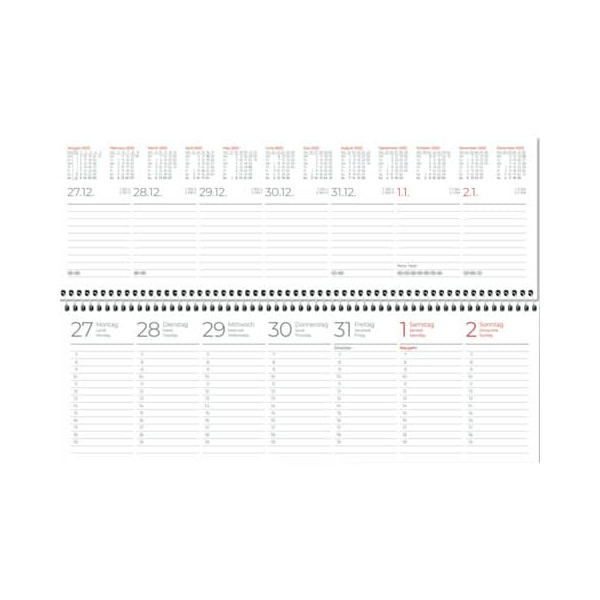 4006928024599 - Schreibtischquerkalender 116-0015 1 Woche 2 Seiten 296x99cm 2025 4006928024599 Zettler 4006928024599 - Schreibtischquerkalender 116-0015 1 Woche 2 Seiten 296x99cm 2025 4006928024599 Zettler