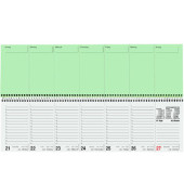 Schreibtischquerkalender Perfo XL 136-0700 1Woche/2Seiten 36,2x10,6cm 2024 Recycling