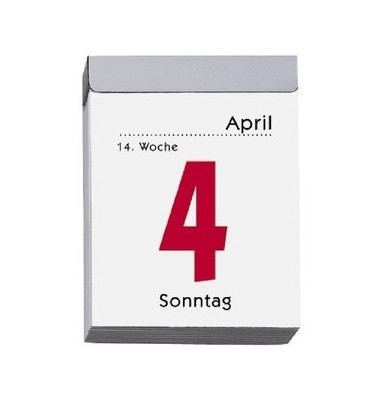 Tagesabreißkalender 302-0000, 1 Tag / 1 Seite, 5,4x7,2cm, 2025 Tagesabreißkalender 302-0000, 1 Tag / 1 Seite, 5,4x7,2cm, 2025