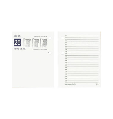 Kalendereinlage 338-0000, 1 Tag / 2 Seiten, 105x142mm (A6), 2025