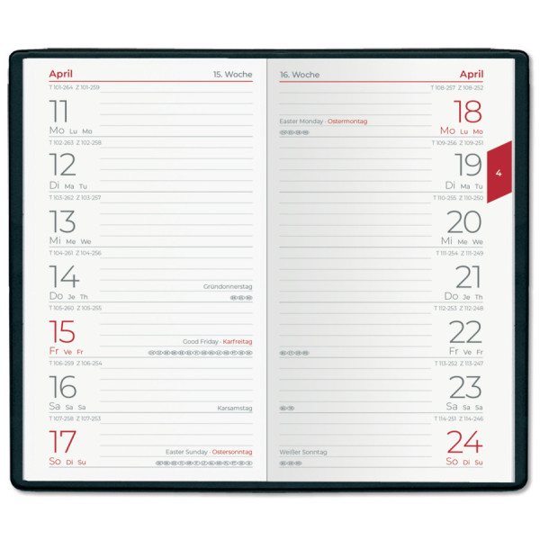 4006928025664 - Taschenkalender 540-1001 farbig sortiert 1 Woche 1 Seite 95x16cm (A6) 2025 4006928025664 Zettler 4006928025664 - Taschenkalender 540-1001 farbig sortiert 1 Woche 1 Seite 95x16cm (A6) 2025 4006928025664 Zettler