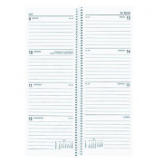 Buchkalender 709-0001, Vormerker, farbig sortiert, 1 Woche /  2 Seiten, 10,5x29,7cm, 2026