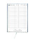 Buchkalender 808-0001, Vormerker, farbig sortiert, 1 Seite / 1 Tag, 10,4x29,6cm, 2025