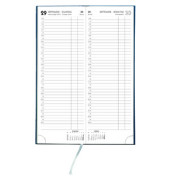 Buchkalender 808-0703, grau, 1 Tag / 1 Seite, 10,5x29,5cm, 2027