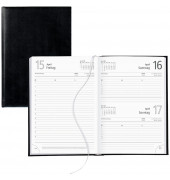 Buchkalender 873-0020, Typ 873, schwarz, 1 Tag / 1 Seite, 15x21cm (A5), 2026
