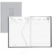 Buchkalender 876-0703, Tagesplaner, hellgrau, 1 Tag / 1 Seite, 14,5x21cm (A5), 2026