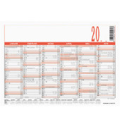 Plakatkalender 900-0000, 6 Monate / 1 Seite, 14,8x10,5cm (A6 quer), 2026