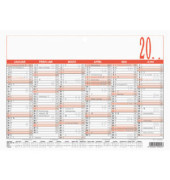 Plakatkalender 904-0000, 6 Monate / 1 Seite, 21x14,8cm (A5 quer), 2026