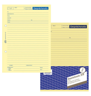 Gesprächsnotiz 1018 gelb A5 50 Blatt Gesprächsnotiz 1018 gelb A5 50 Blatt