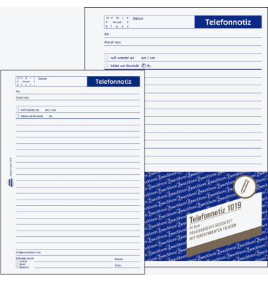 Telefonnotiz 1019 weiß A5