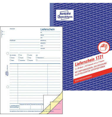Lieferschein 1721 A5 selbstdurchschreibend