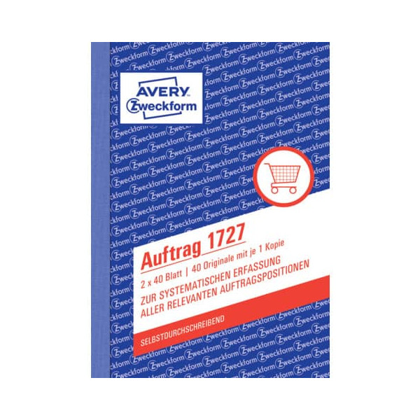 4004182017272 - Auftrag selbstduchschreibend A6 2x40 Blatt 4004182017272 AVERY Zweckform